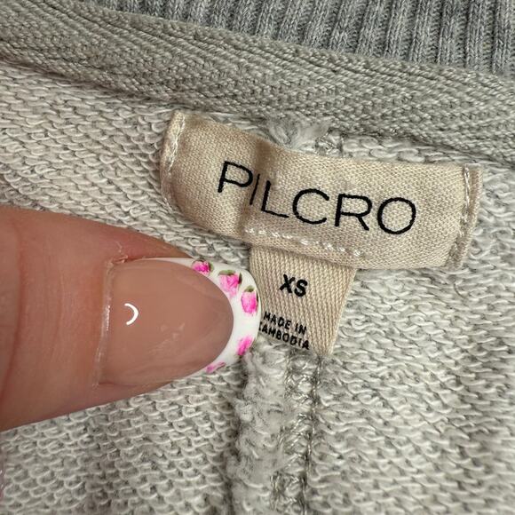 Anthropologie Pilcro Reworked Popover V-Neck Sweatshirt - Picture 7 of 9